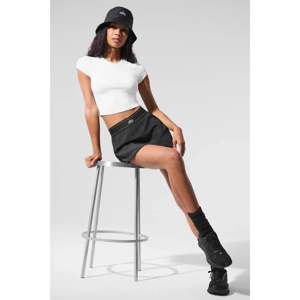 Alo Yoga Match Point Tennis Skirt Black M
